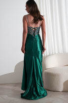Alexis Glitter Shimmer Gown | Emerald Green | Debs & Prom | Formal Gown | Oh Hello Clothing