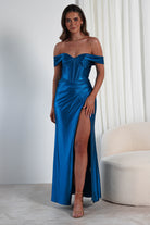 Serena Off The Shoulder Gown | Peacock | Debs & Prom | Formal Gown | Oh Hello Clothing