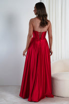 Kristi Strapless A Line Gown | Red | Debs & Prom | Formal Gown | Oh Hello Clothing