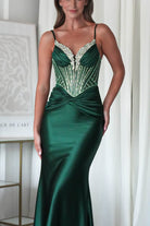 Vera Embellished Bodycon Gown | Emerald Green | Debs & Prom | Formal Gown | Oh Hello Clothing