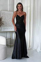 Raquel Bodycon Embellished Gown | Black | Debs & Prom | Formal Gown | Oh Hello Clothing
