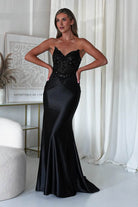 Raquel Bodycon Embellished Gown | Black | Debs & Prom | Formal Gown | Oh Hello Clothing
