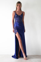 Regina Embellished Bodice Gown | Midnight Blue | Debs & Prom | Formal Gown | Oh Hello Clothing