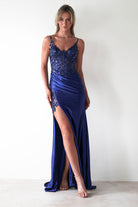 Regina Embellished Bodice Gown | Midnight Blue | Debs & Prom | Formal Gown | Oh Hello Clothing