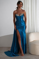 Pranvera Embellished Luxurious Gown | Peacock | Debs & Prom | Formal Gown | Oh Hello Clothing