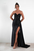 Saraya Bodycon Embellished Gown | Black | Debs & Prom | Formal Gown | Oh Hello Clothing