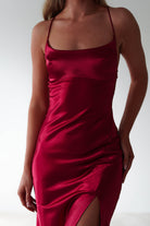 Celinee Satin Maxi Gown | Red | Debs & Prom | Formal Gown | Oh Hello Clothing