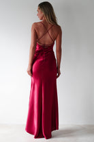 Celinee Satin Maxi Gown | Red | Debs & Prom | Formal Gown | Oh Hello Clothing