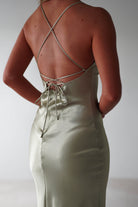 Celinee Satin Maxi Gown | Sage | Debs & Prom | Formal Gown | Oh Hello Clothing