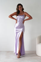 Celinee Satin Maxi Gown | Lilac | Debs & Prom | Formal Gown | Oh Hello Clothing