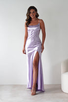Celinee Satin Maxi Gown | Lilac | Debs & Prom | Formal Gown | Oh Hello Clothing