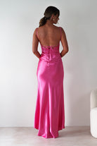 Celinee Satin Maxi Gown | Hot Pink | Debs & Prom | Formal Gown | Oh Hello Clothing