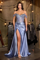 Oh Hello Clothing Dresses 1*DONE -CINDERALLA-CDS554, SMOKY BLUE GOWN
