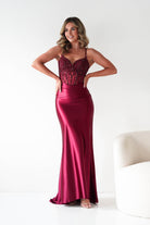 Oh Hello Clothing Dresses 1*DONE - Cinderalla- Embellished Corset Evening Gown x4 colours- Burgundy