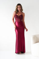 Oh Hello Clothing Dresses 1*DONE - Cinderalla- Embellished Corset Evening Gown x4 colours- Burgundy