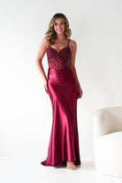 Oh Hello Clothing Dresses 1*DONE - Cinderalla- Embellished Corset Evening Gown x4 colours- Burgundy