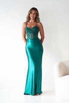 Oh Hello Clothing Dresses 1*DONE - Cinderalla- Embellished Corset Evening Gown x4 colours- GREEN