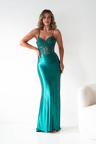 Oh Hello Clothing Dresses 1*DONE - Cinderalla- Embellished Corset Evening Gown x4 colours- GREEN