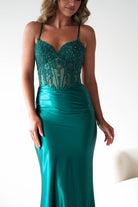 Oh Hello Clothing Dresses 1*DONE - Cinderalla- Embellished Corset Evening Gown x4 colours- GREEN