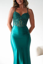 Oh Hello Clothing Dresses 1*DONE - Cinderalla- Embellished Corset Evening Gown x4 colours- GREEN