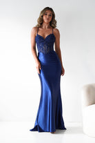 Oh Hello Clothing Dresses 1*DONE - Cinderalla- Embellished Corset Evening Gown x4 colours- NAVY