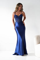 Oh Hello Clothing Dresses 1*DONE - Cinderalla- Embellished Corset Evening Gown x4 colours- NAVY