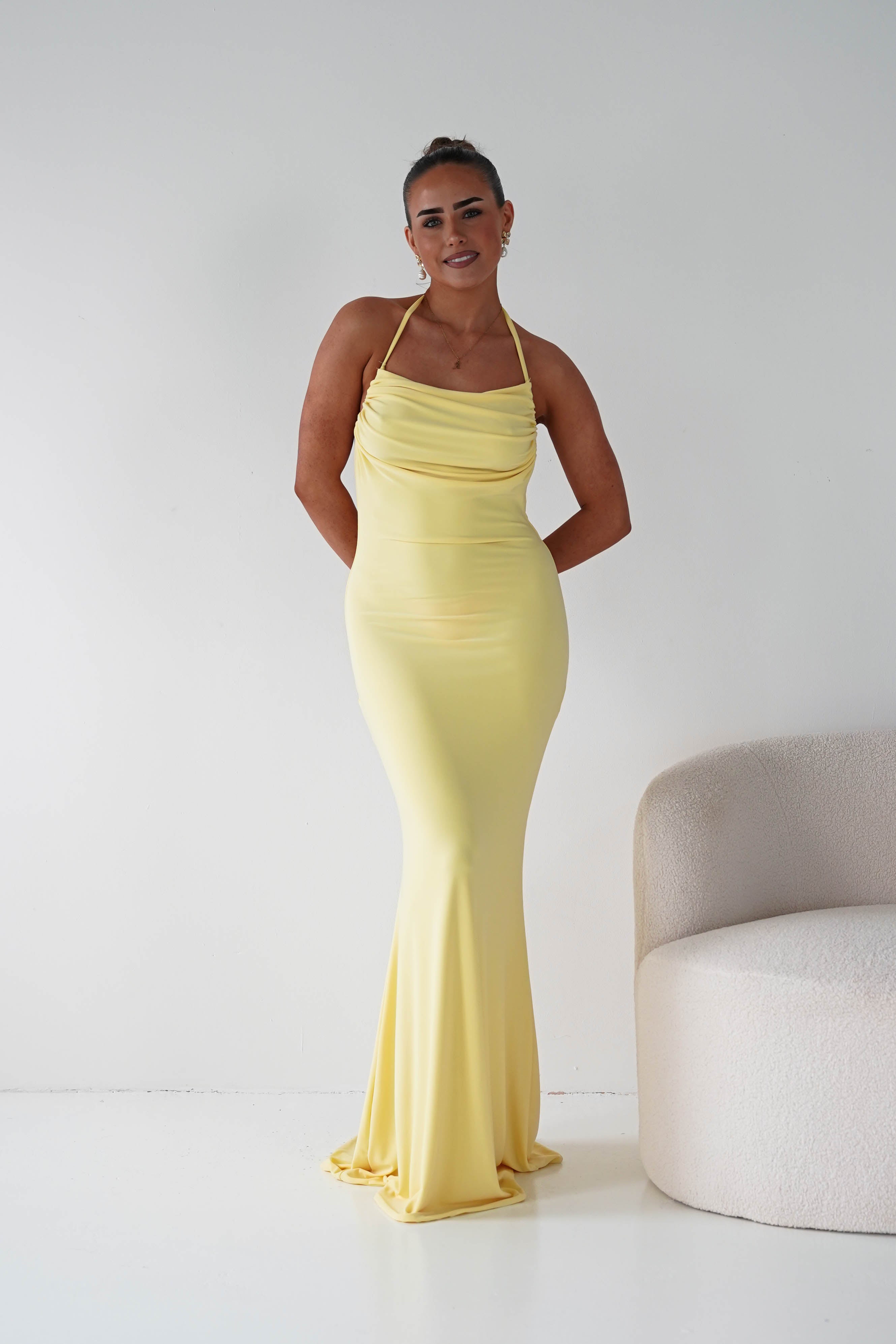 Oh Hello Clothing Women > Clothing > Dresses 1* DONE --CINDERALLA-T506-YELLOW MAXI DRESS