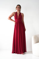 Oh Hello Clothing Dresses 1*DONE -CINDERALLA-T715 BURGUNDY FLOWY DRESS (Copy)
