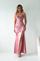 Oh Hello Clothing Women > Clothing > Dresses 1*DONE - Cinderalla-t815- Dusty rose satin gown