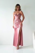 Oh Hello Clothing Women > Clothing > Dresses 1*DONE - Cinderalla-t815- Dusty rose satin gown