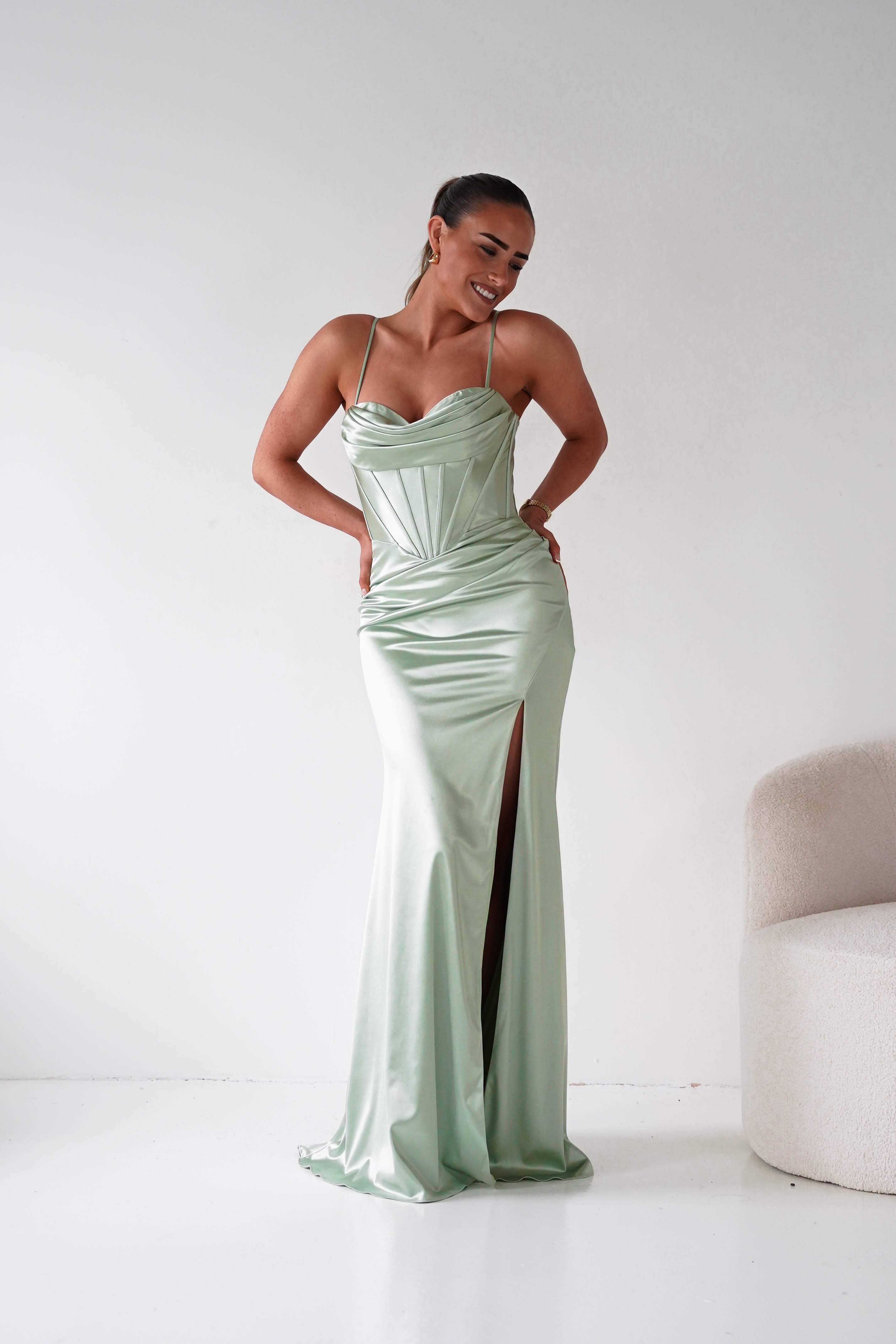 Oh Hello Clothing Women > Clothing > Dresses 1*DONE - Cinderalla-t815- New colour Sage