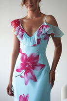 Leonie Floral Print Maxi Dress Blue | Wedding Guest Dress | Maxi | Oh Hello Clothing