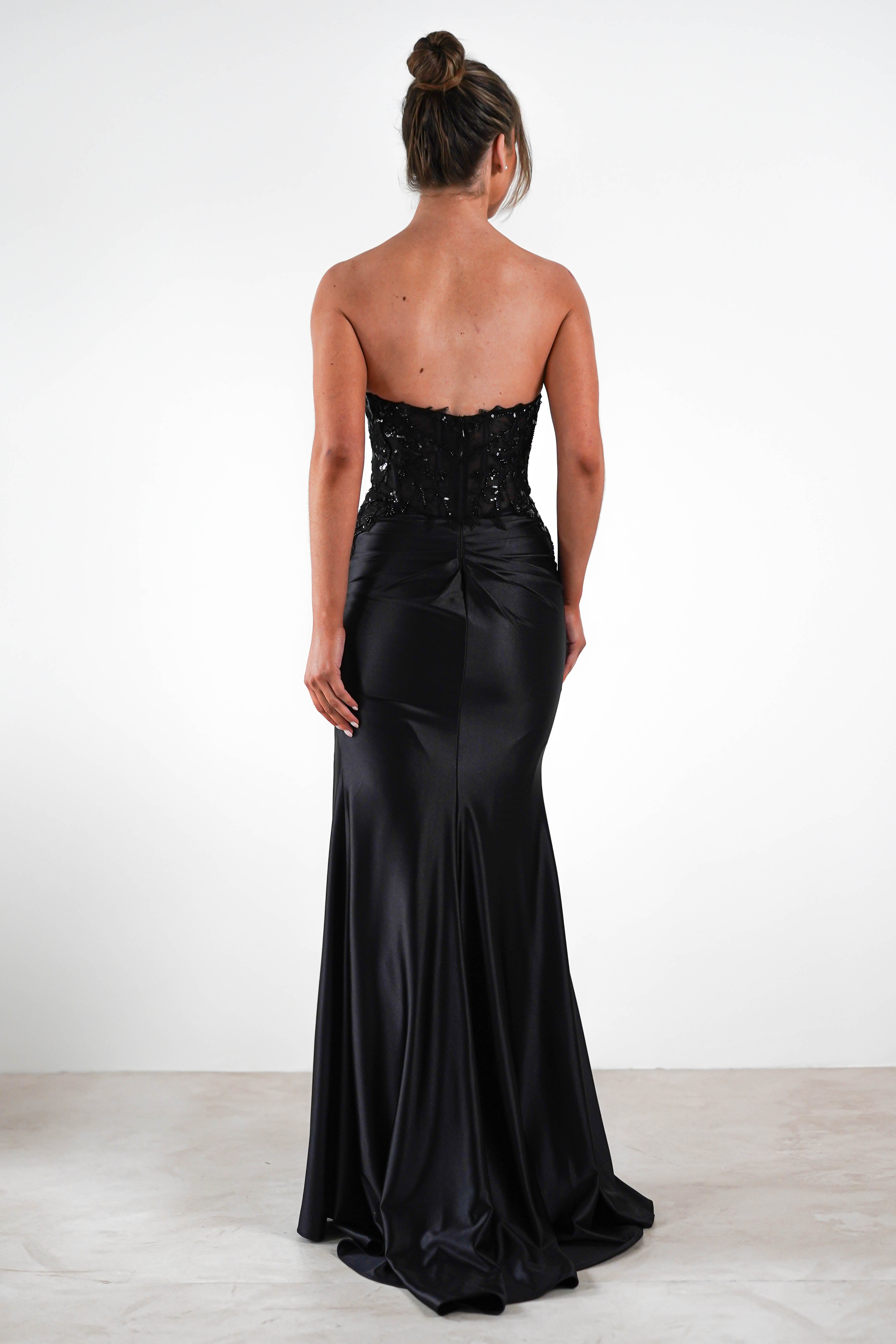 Dallas Luxe Embellished Gown | Black | Debs & Prom | Formal Gown | Oh Hello Clothing