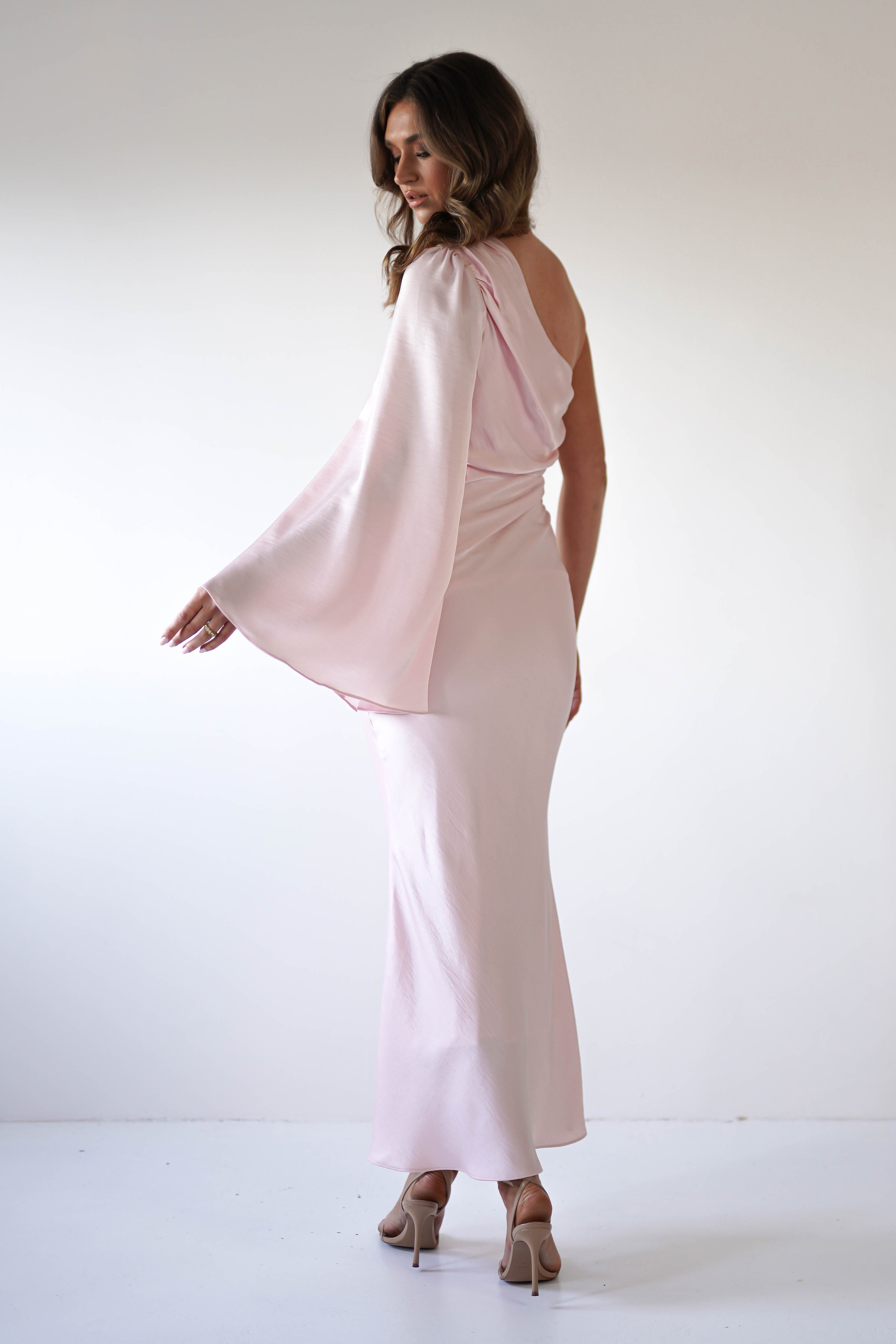 Sylvana Silky Maxi Dress Pink | Wedding Guest Dress | Maxi | Oh Hello Clothing