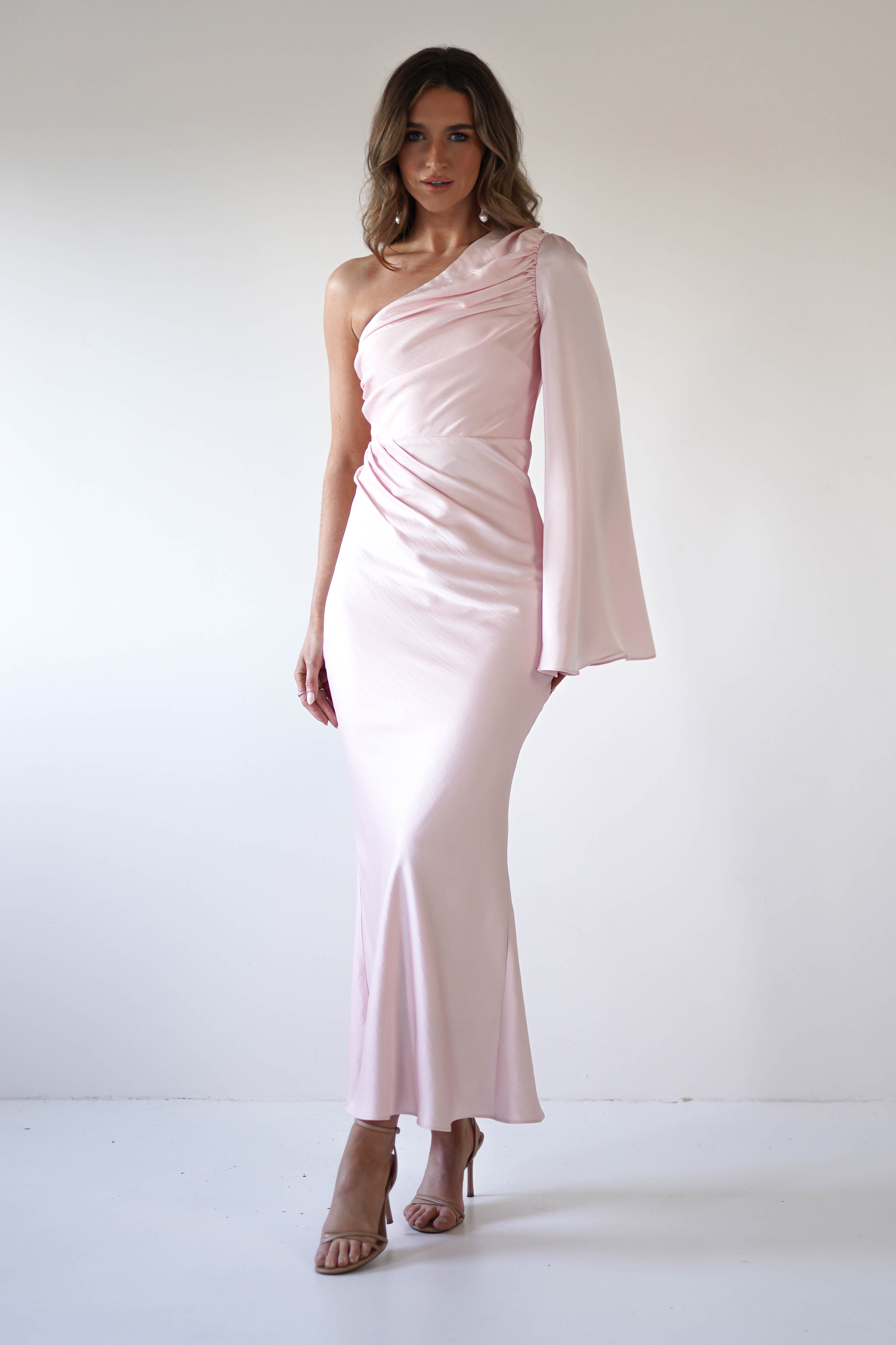 Sylvana Silky Maxi Dress Pink | Wedding Guest Dress | Maxi | Oh Hello Clothing