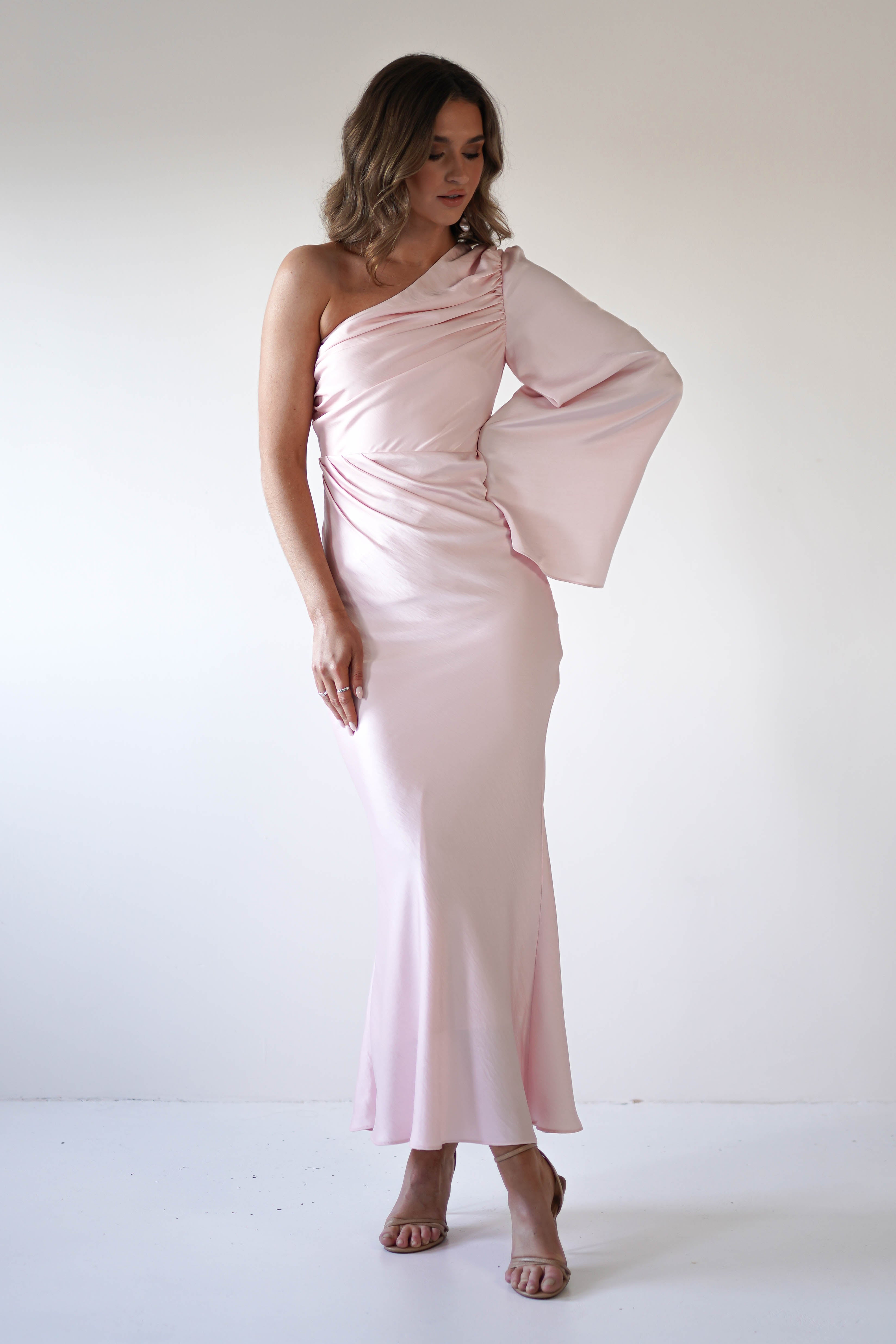 Sylvana Silky Maxi Dress Pink | Wedding Guest Dress | Maxi | Oh Hello Clothing