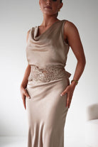 Oh Hello Clothing Women > Clothing > Dresses 1*DONE -ELSA- SKIRT & TOP - Beige- VMCP1326 (Copy) (Copy)