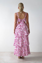Emily Floral Ruffle Maxi Dress Pink Print | Wedding Guest Dress | Maxi | Oh Hello Clothing
