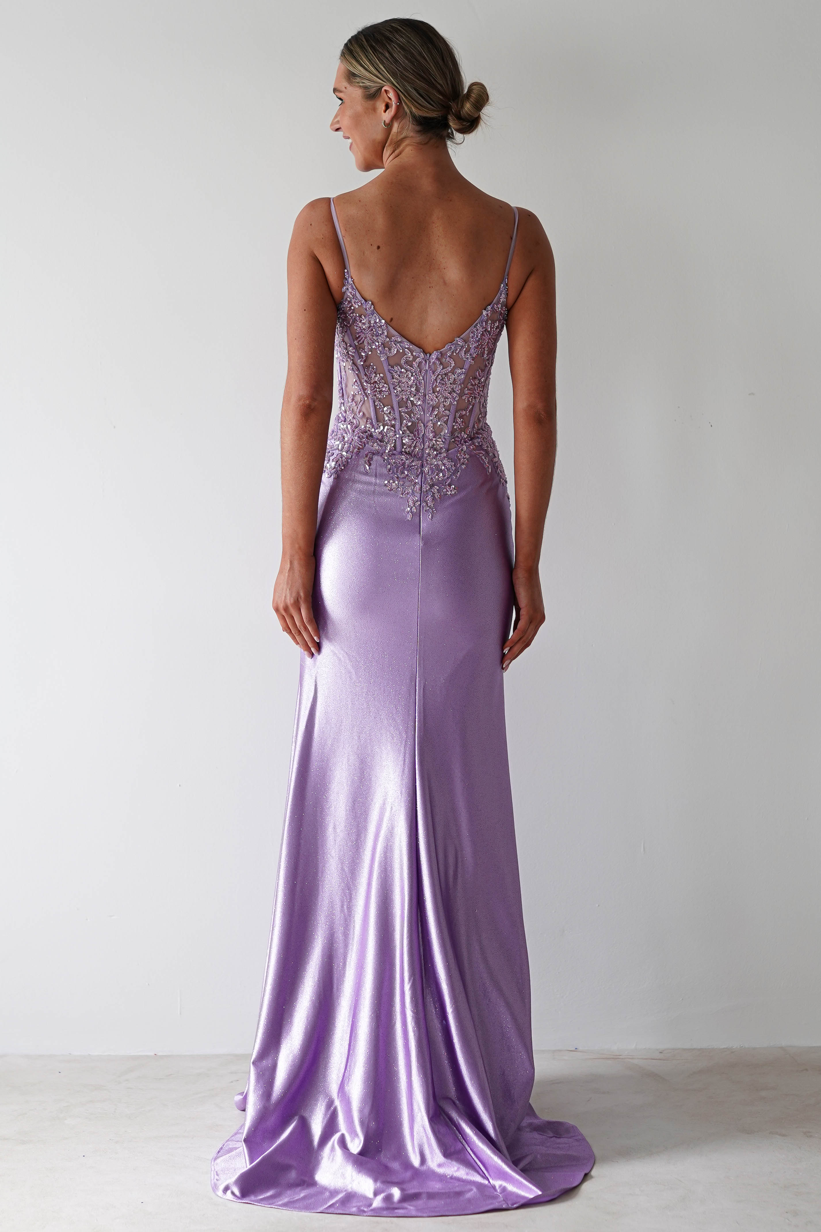 Eternity Glitter Bodycon Gown | Lilac | Debs & Prom | Formal Gown | Oh Hello Clothing