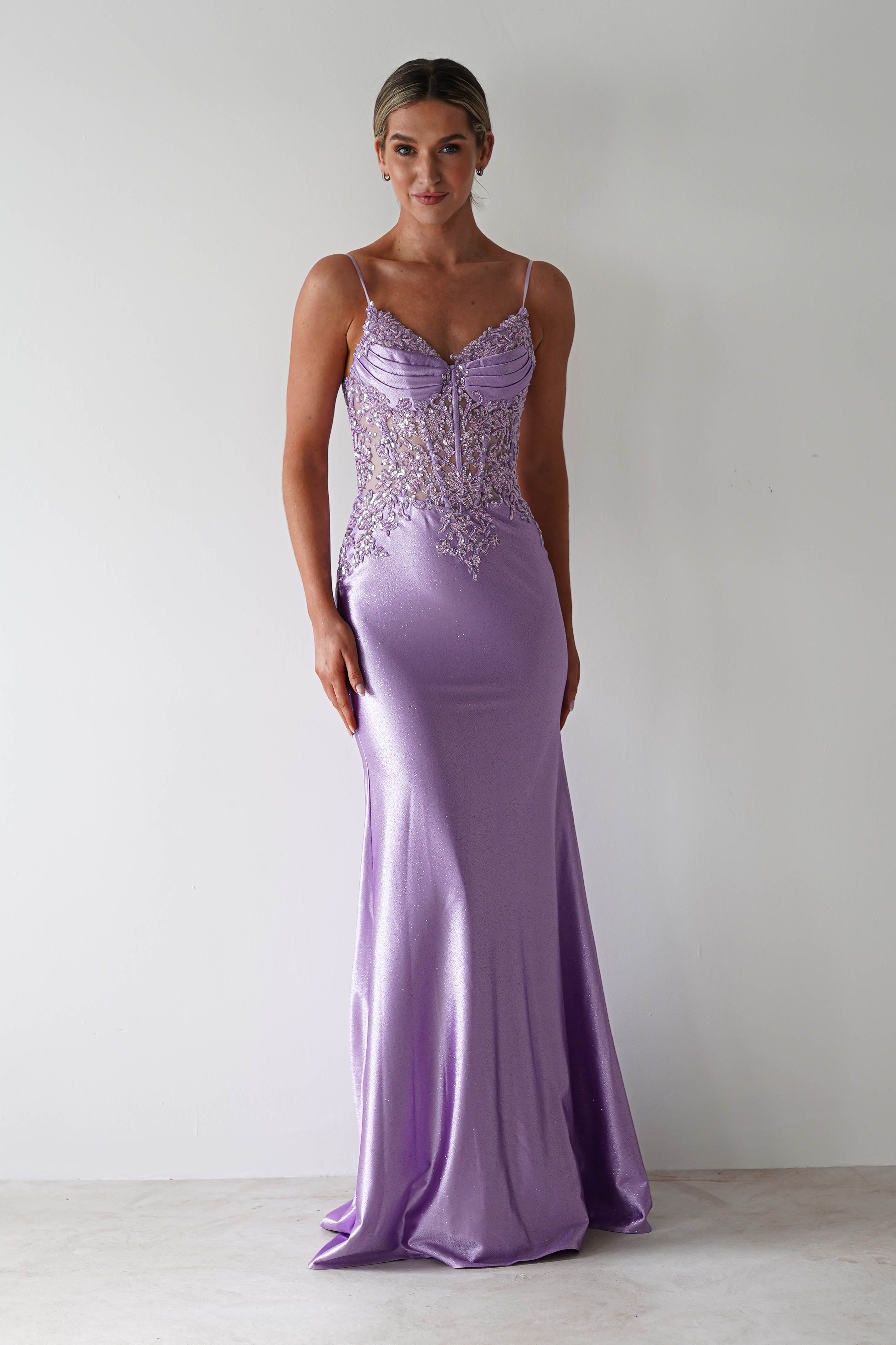 Eternity Glitter Bodycon Gown | Lilac | Debs & Prom | Formal Gown | Oh Hello Clothing
