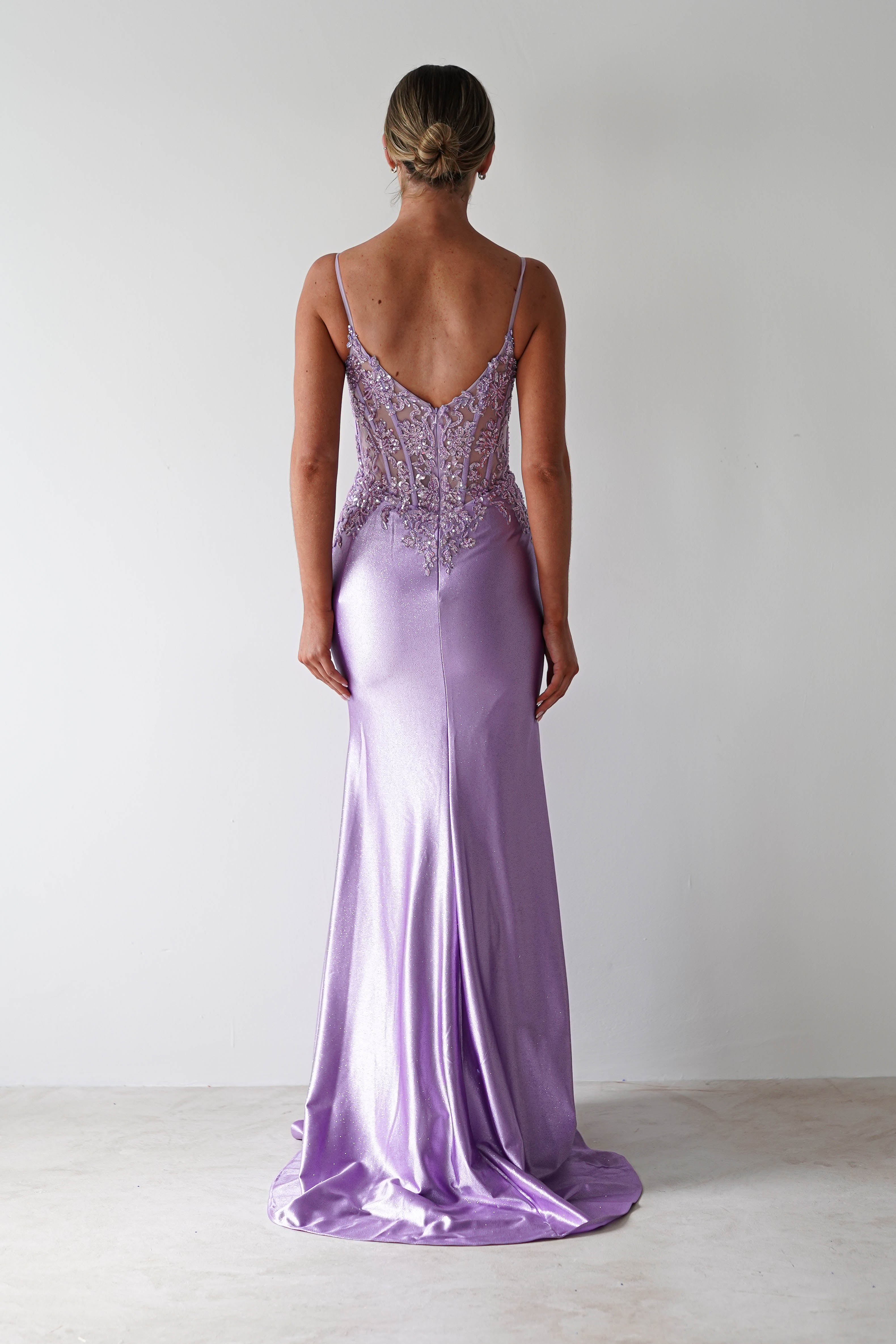 Eternity Glitter Bodycon Gown | Lilac | Debs & Prom | Formal Gown | Oh Hello Clothing