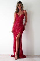 Clarisse Bodycon Sequin Gown | Red | Debs & Prom | Formal Gown | Oh Hello Clothing
