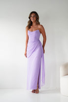 Oh Hello Clothing Women > Clothing > Dresses 1*DONE-Finn Strapless Draped Maxi Dress | LAVENDER
