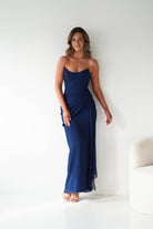 Oh Hello Clothing Women > Clothing > Dresses 1*DONE-Finn Strapless Draped Maxi Dress | NAVY