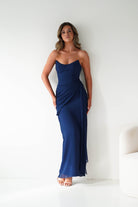 Oh Hello Clothing Women > Clothing > Dresses 1*DONE-Finn Strapless Draped Maxi Dress | NAVY