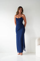 Oh Hello Clothing Women > Clothing > Dresses 1*DONE-Finn Strapless Draped Maxi Dress | NAVY