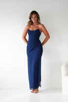 Oh Hello Clothing Women > Clothing > Dresses 1*DONE-Finn Strapless Draped Maxi Dress | NAVY