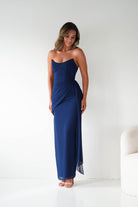 Oh Hello Clothing Women > Clothing > Dresses 1*DONE-Finn Strapless Draped Maxi Dress | NAVY