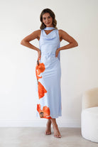 Oh Hello Clothing Women > Clothing > Dresses 1*DONE* GIRLINMIND-BLUE DRESS WITH MATCHING SCARF