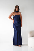 Oh Hello Clothing Dresses > Prom Dresses 1*DONE-Giselle Corset Satin Maxi Dress | New colour Navy